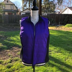 Lauren Ralph Lauren Purple Black Puffer Vest